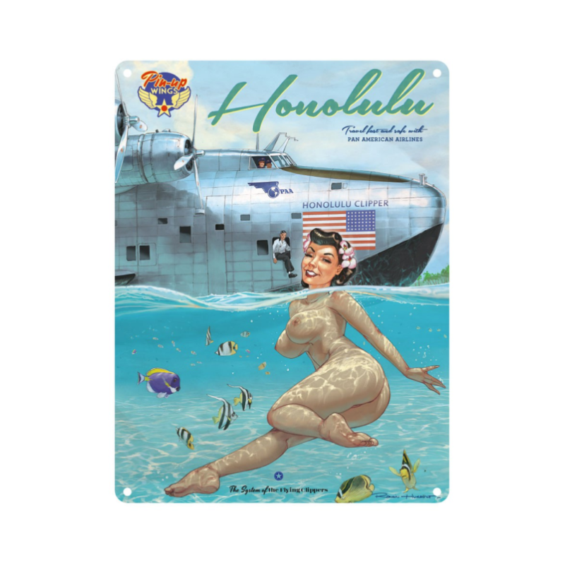 RH_PLA_09 - PLAQUE METALLIQUE - HONOLULU CLIPER