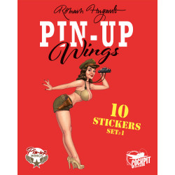 PIN-UP WINGS - POCHETTE DE STICKERS - PIN-UP / AVIONS - 2